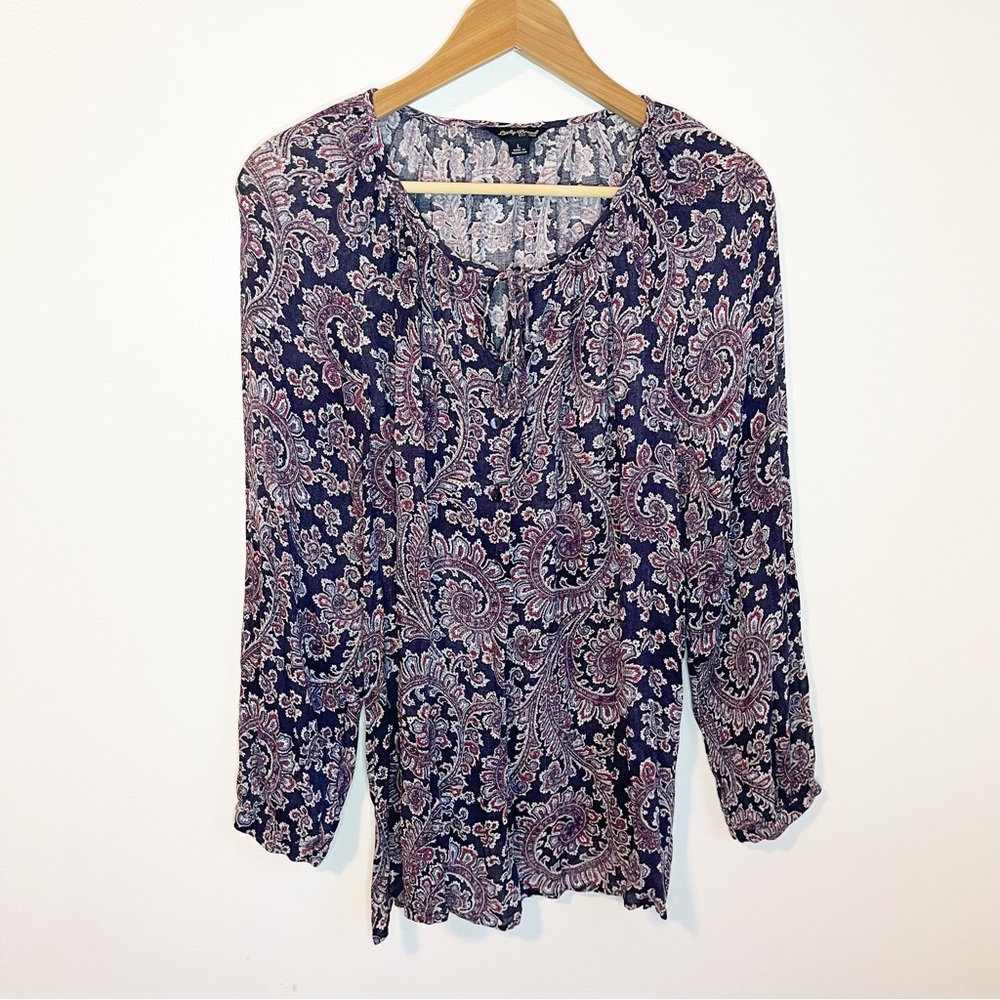 Lucky Brand Large Paisley Print Top #57